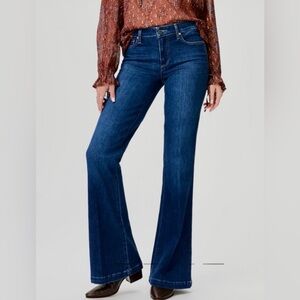 PAIGE Genevieve Flare Jeans Size 28 blue mid rise stretch denim